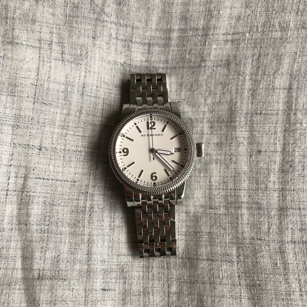 Burberry the Utilitarian White Dial Stainless Steel watch